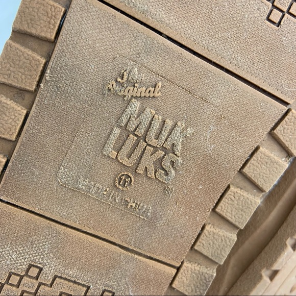 MUK LUKS Tan Grey Sweater Knit Booties Size 11 - Picture 9 of 10